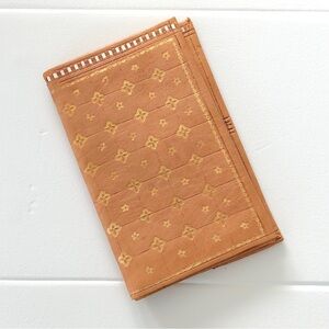 Vintage Leather Wallet With 22 Carat Gold Embellishments